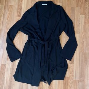 Black Tie Front Coat